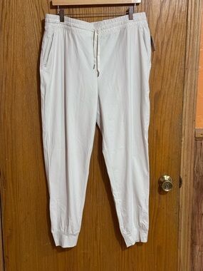 Old Navy NWT off white Elastic-Waist Jogger high rise Pants sz large
